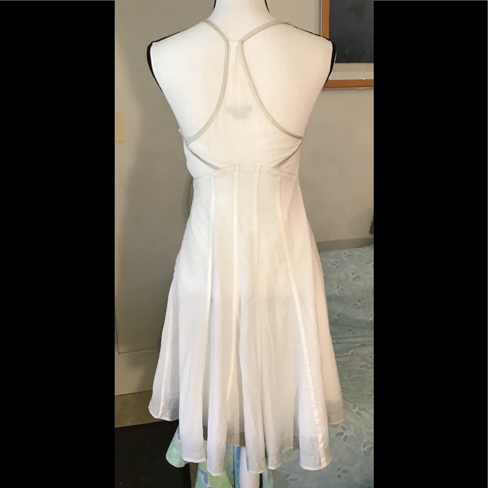 ✅Armani Exchange white midi dress with lining. 0